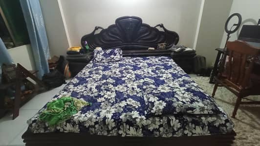 Kings Size Bed Polished without Mattress