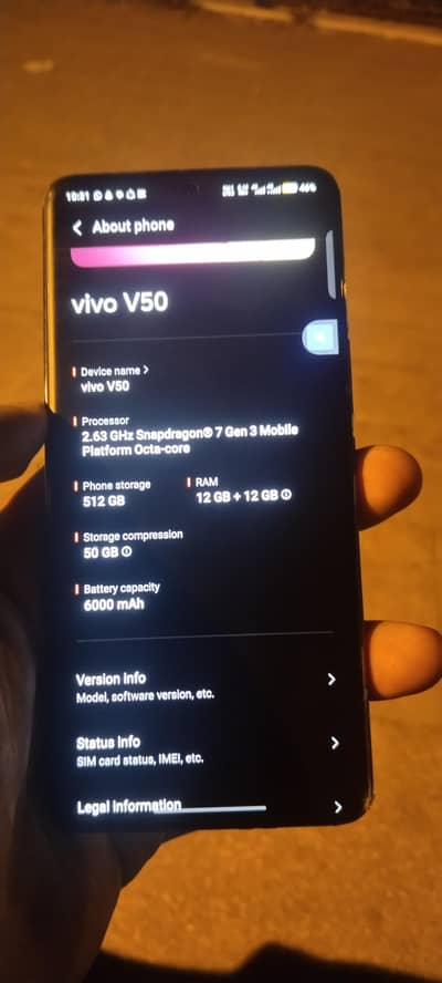 vivo v50 512 GB
