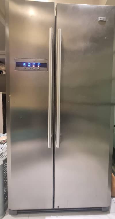 Used side by side Haier fridge freezer