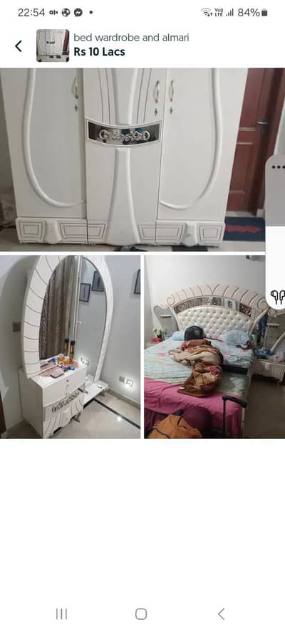 wardrobe bed dressing table for sale