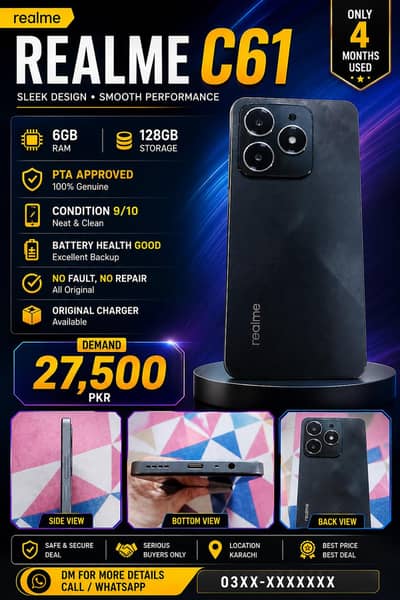 Realme C61 Only 4 Months Used