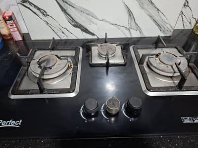 3-Burner Glass Top Built-in Hob