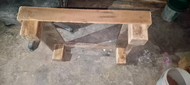 Rustic Wooden Frame Table / Handcrafted Wooden Stand