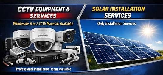 solar and CCTV installation,electrician