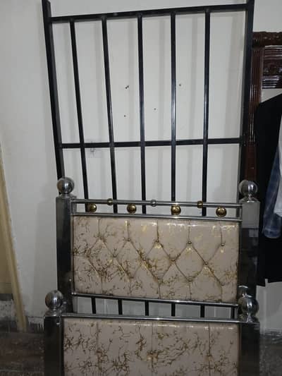 New steel single bed.