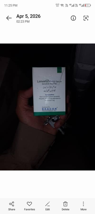 Lenvanix 4mg medicine for sale. cancer ke medicine hn