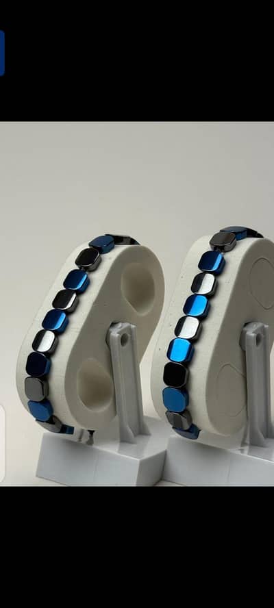 Beautiful stylish blue silver combination  Breslet