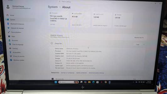 HP EliteBook 850G  i5 11 gen 16/256