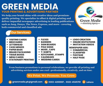 Printing & Advertising Services | Flex,Banners,Cards, Newspaper Ads
