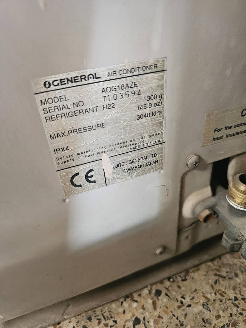 General 1.5 ton Split unit. 1