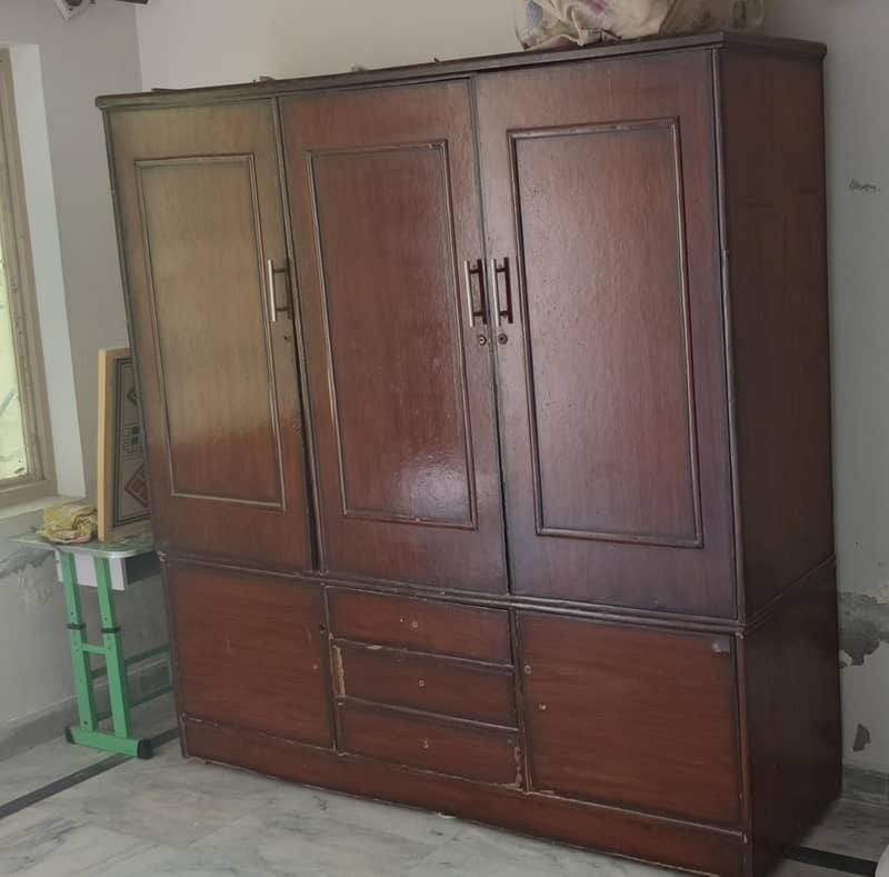 solid wood wardrobe. 1