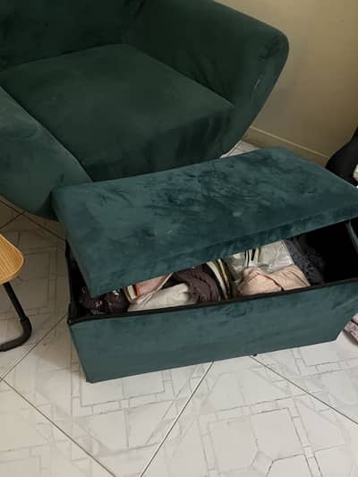 Sofa seat and storage footrest