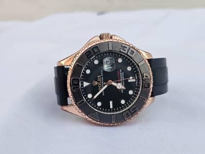 Rolex Style Luxury Watch with Date & Premium Lock – Night Glow