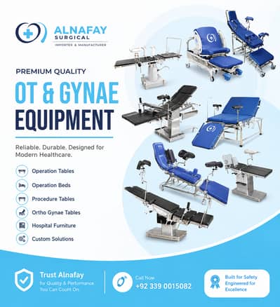Imported/ Local OT Tables, Operation Bed, Procedure Table, Ortho Gyna