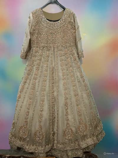 Bridal maxi Walima Dress Wedding Dress | Bridal Dress pink maxi