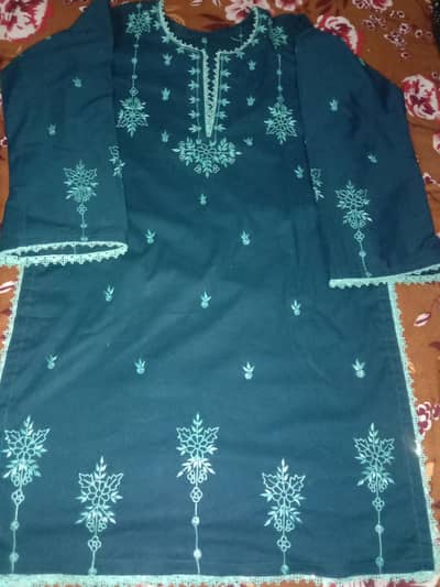 hand embroidery sui work beautifull dress for sale contact  wats up no