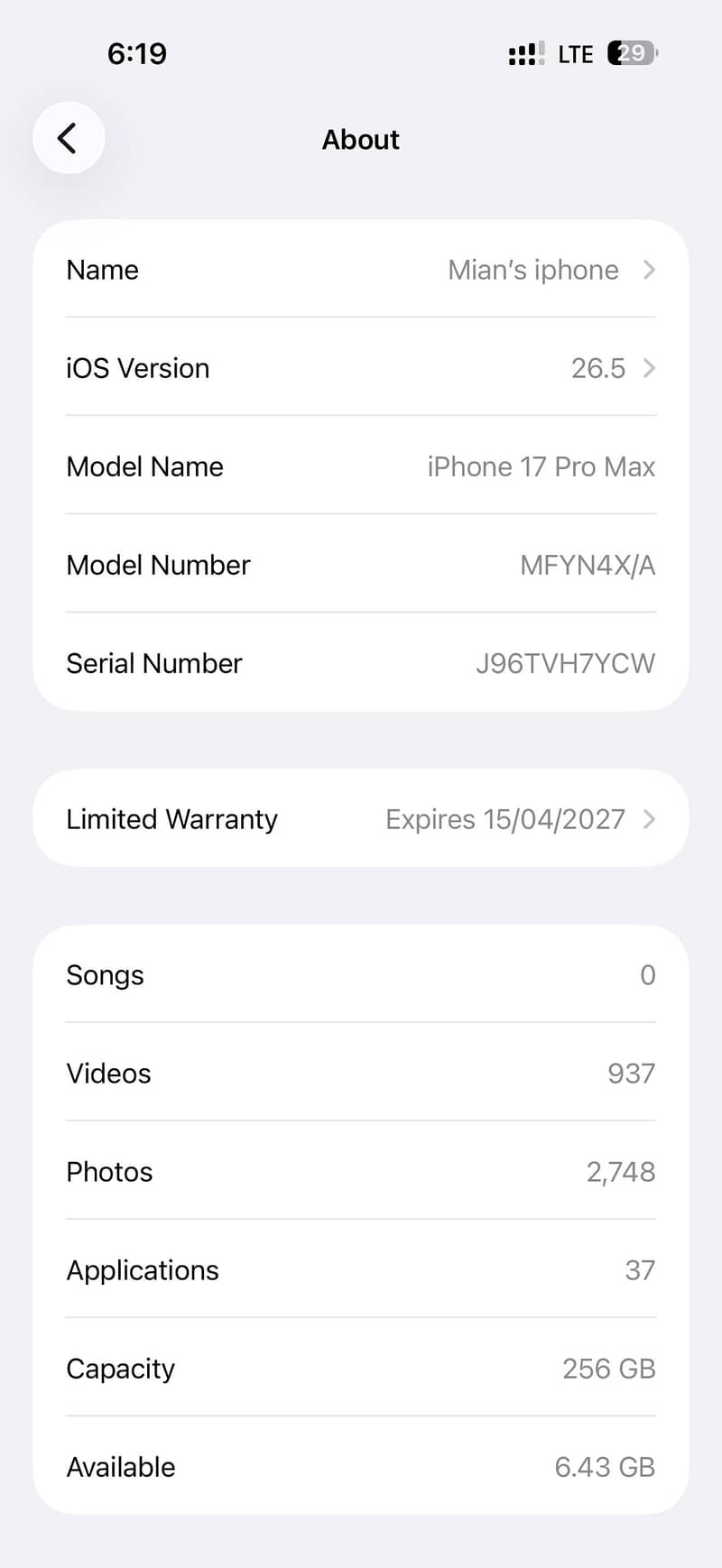 iPhone 17 pro max like new 23 cycle 2