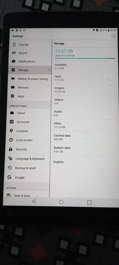 QUA 8 inch  tab  /mobile  03006809106