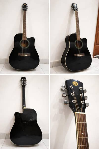New guitar black colour
