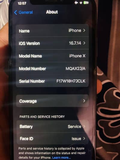  iPhone X 64GB NON PTA | Face ID Issue | Urgent Sale