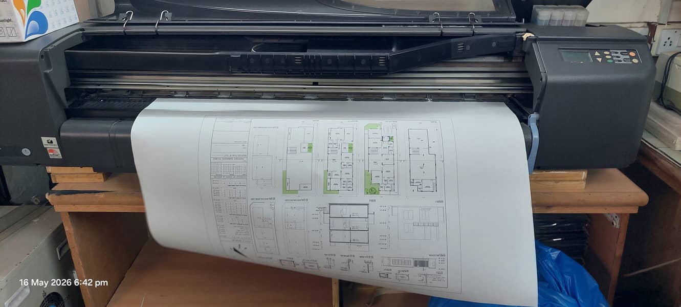 HP DesignJet 800PS 42" Large Format Plotter Printer Working Condition 6