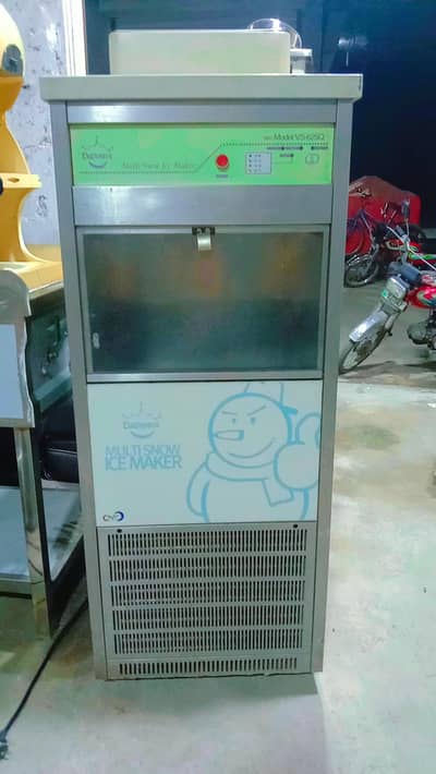 snow ice cream snow machine under counter chiller