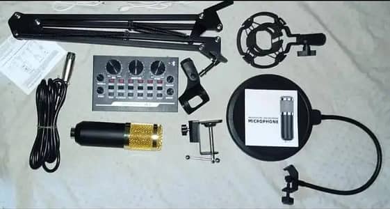 BM800 Condenser Mic Full Setup | V8 Sound Card | Like New