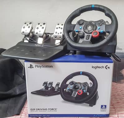 Logitech G29 Driving Force Racing Wheel+ pedals | PS5 PS4 PS3 PC |