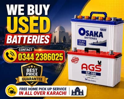 Used Battery Buyer Karachi | Car UPS Inverter Scrap Batteries Purchase