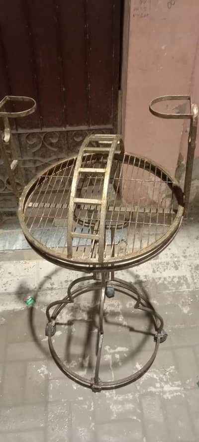 grey and macow sitting stand