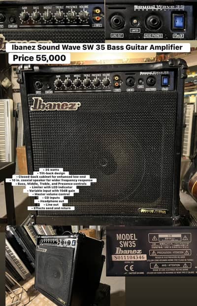 Ibanez Bass Guitar Amplifier / Grand piano / Keyboard / Amp / Ukulele