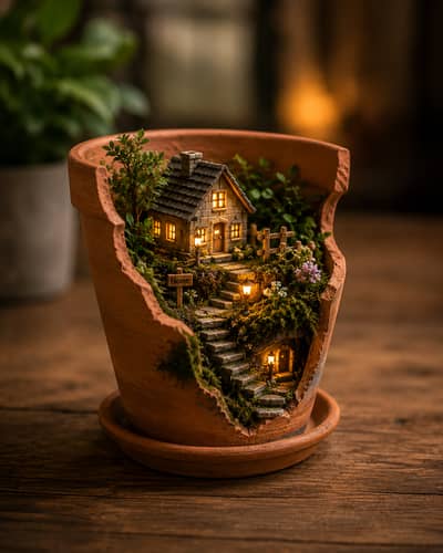 Mini Fairy Garden Pot