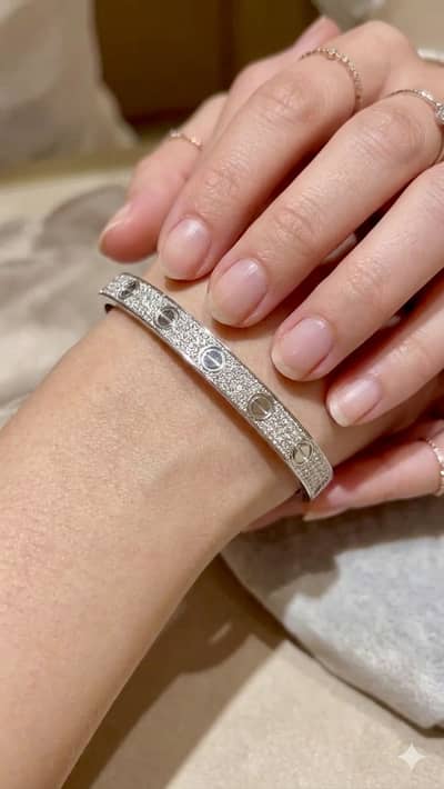 Pure 925 Silver Bracelet - 18.65g Heavy - Rhodium & Zircons