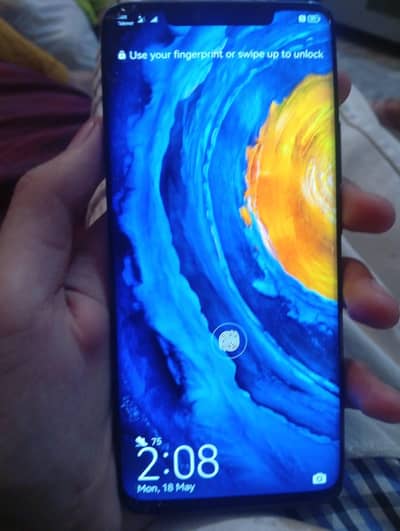 Huawei mate 20 pro 6/128gb working glass break and screen me shade hai