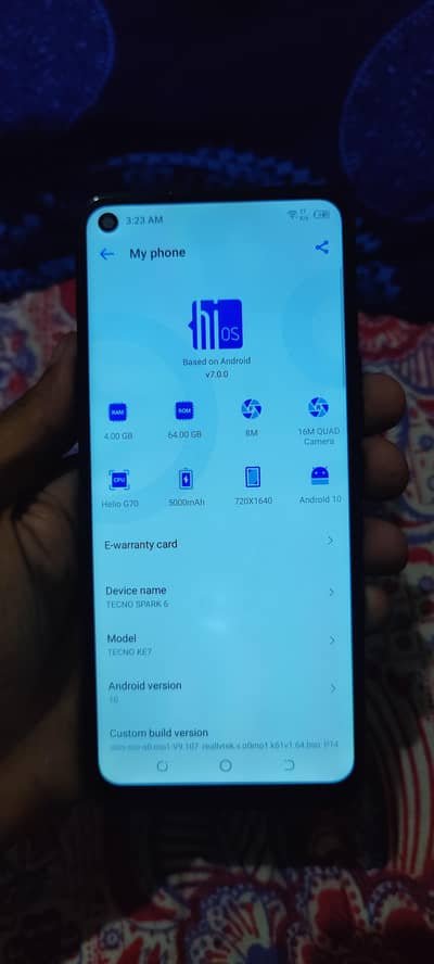 Tecno Spark 6 With Box 4/64GB 10/10 conditon 5000mah Battery