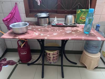 Dining table without chairs