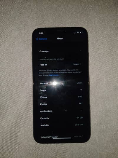 Iphone x pta 64 gb exchange possible 03214823947