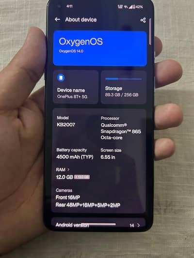 One plus 8t sim working