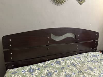 Wooden bed king size