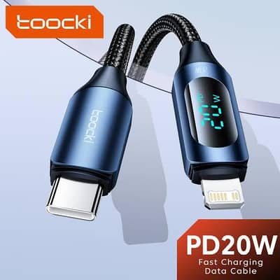 Toocki Branded Type C to Lightning 20W PD Digital Display Screen