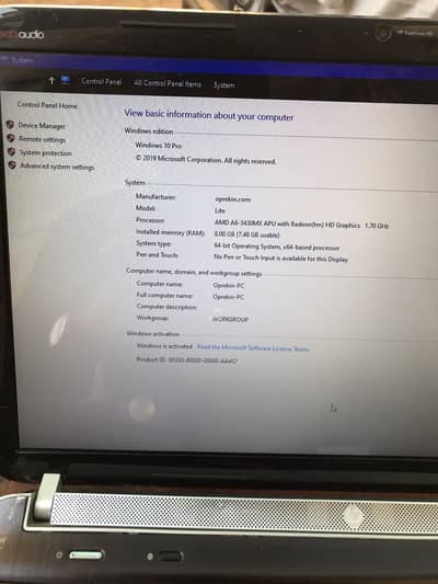Hp pavilion in good condition