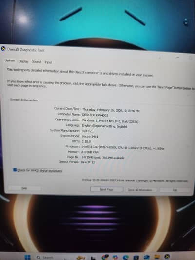 Dell Vostro 5481 Ultrabook | i5 8th Gen | Office & Study Laptop