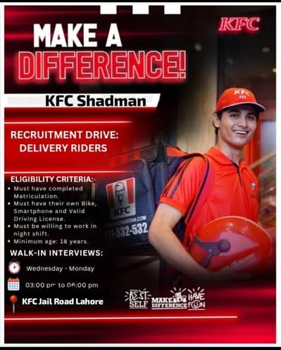 Delivery Rider Part timer and Full timer