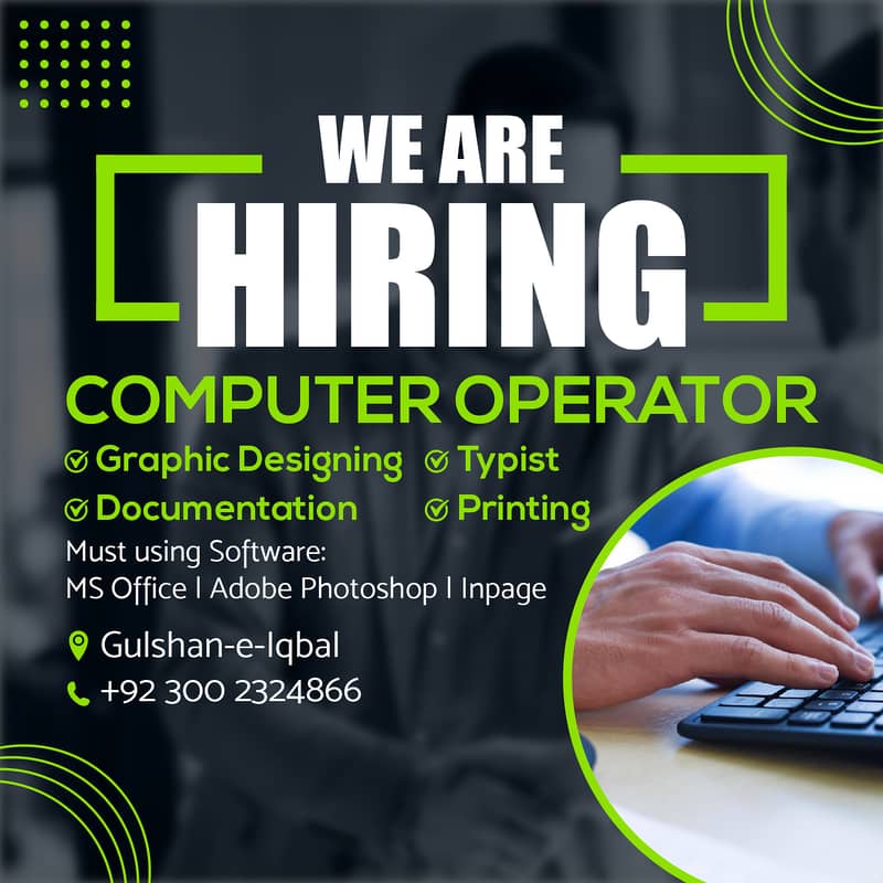 Need Computer Operator 0