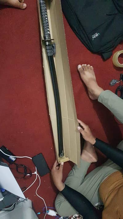 katana black coated sword