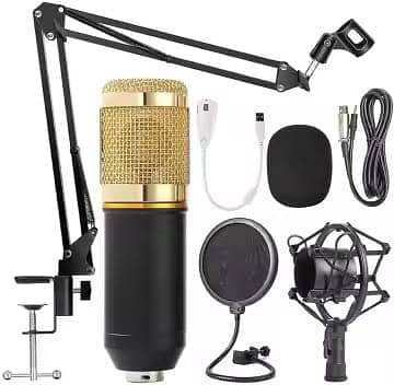 V10 BM800 Podcast Condenser Microphone Set with Live Sound Card