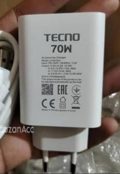 tecno camon 70watt original charger
