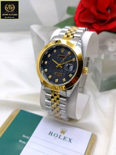 Premium Gents Stainless Steel Watch - Date Working - Heavy Quality