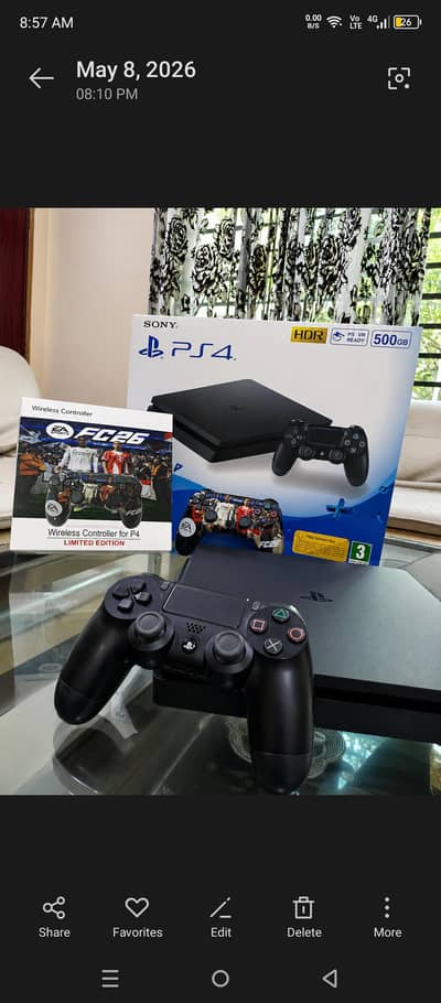 PS4 Slim 500gb (Jailbreak) with two controllers . . with 4 free games