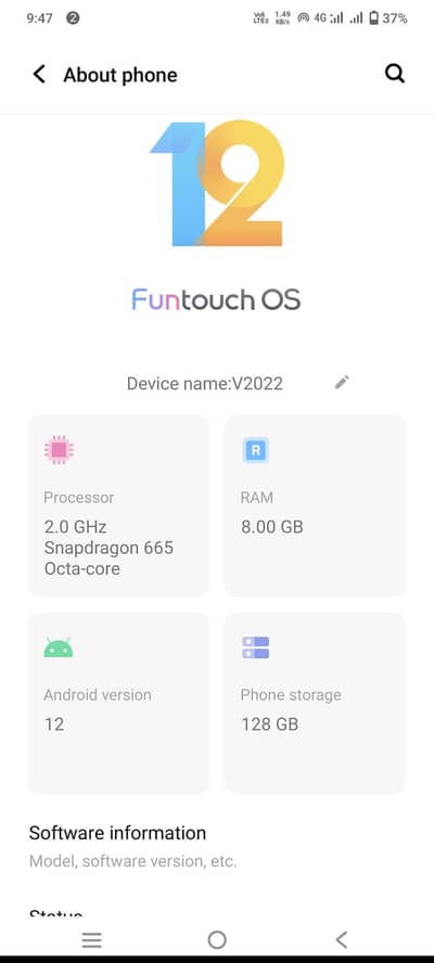 Vivo v20se 8+8gb 128gb with box